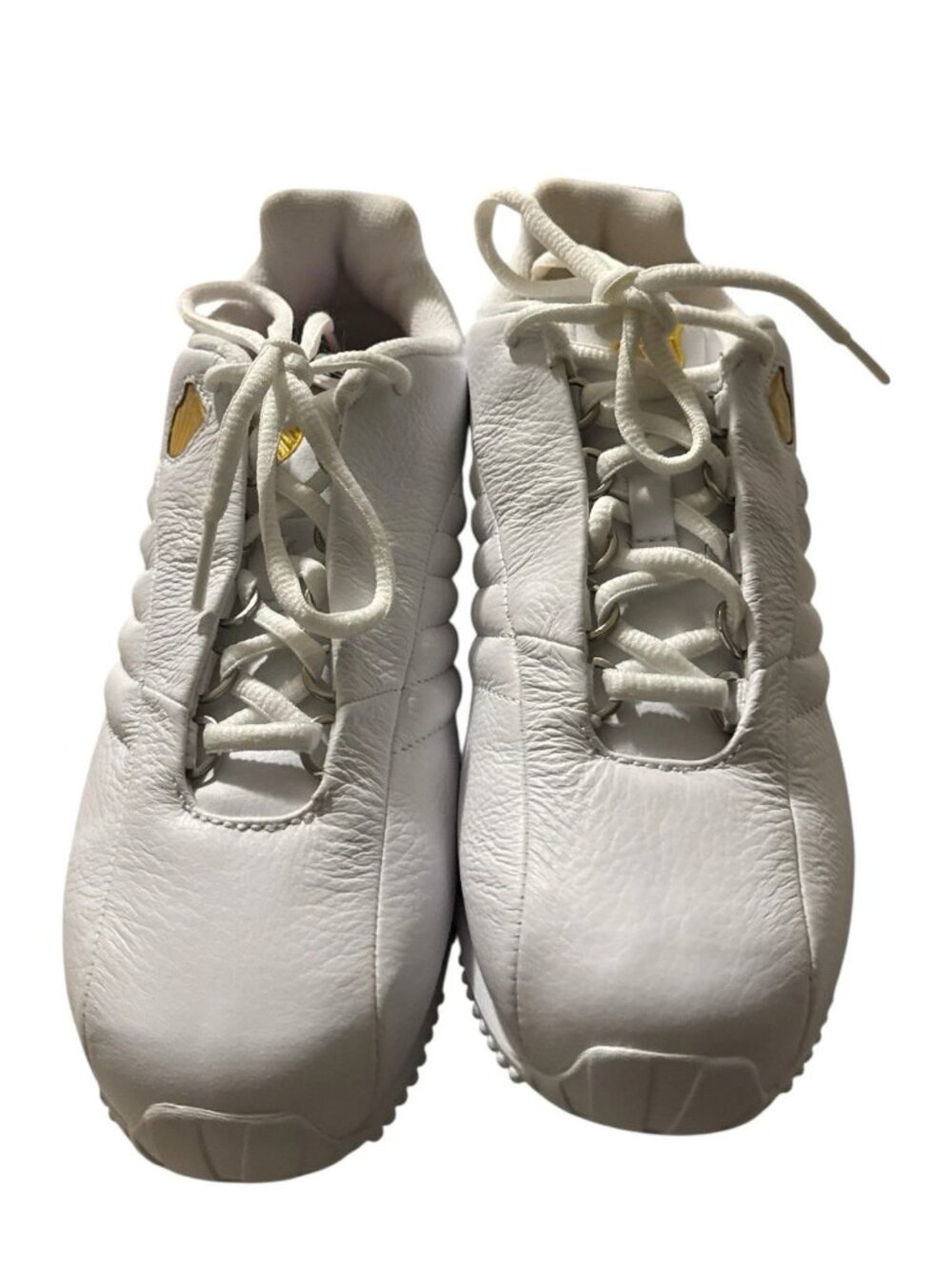 K-Swiss Women Denley Low Top Shoe Sneaker White Yellow Size 8 new - Picture 2 of 10